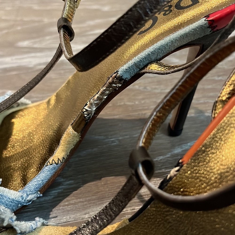 D&G denim patchwork heels - Picture 12 of 16